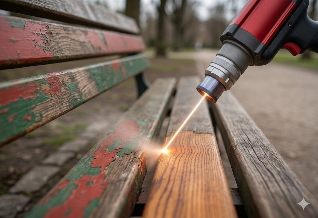 Limpieza por pulsos láser en madera